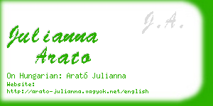 julianna arato business card